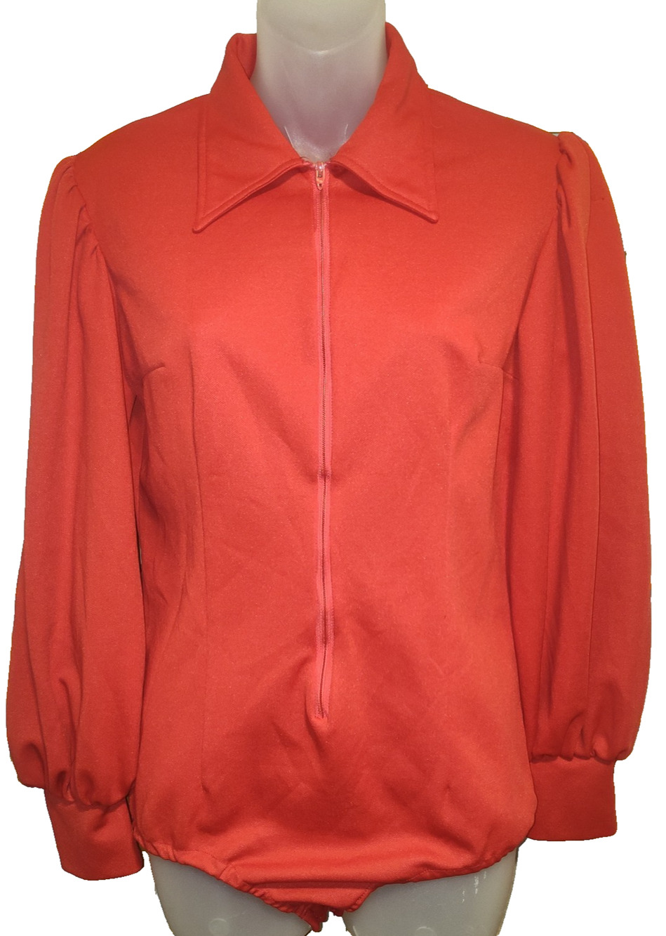 Stockton Women’s Red Long Sleeve Zip Up Collared Style Top Size Medium BG26